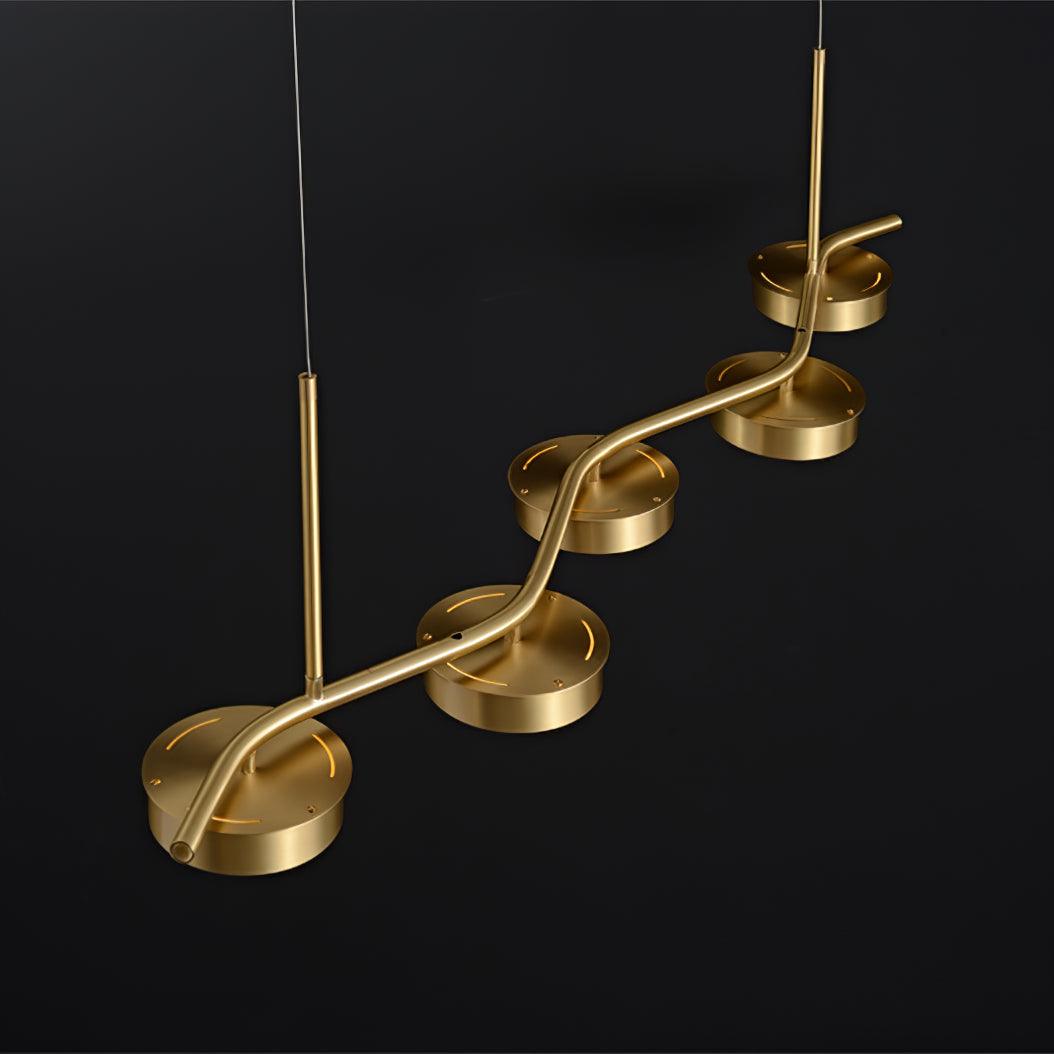 Candeeiro de teto elegante de latão Aureus