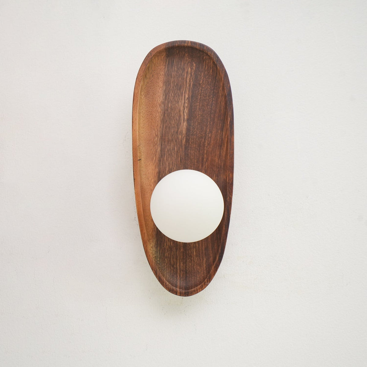 Sylaise moderne minimalistisk væglampe i træ og glas