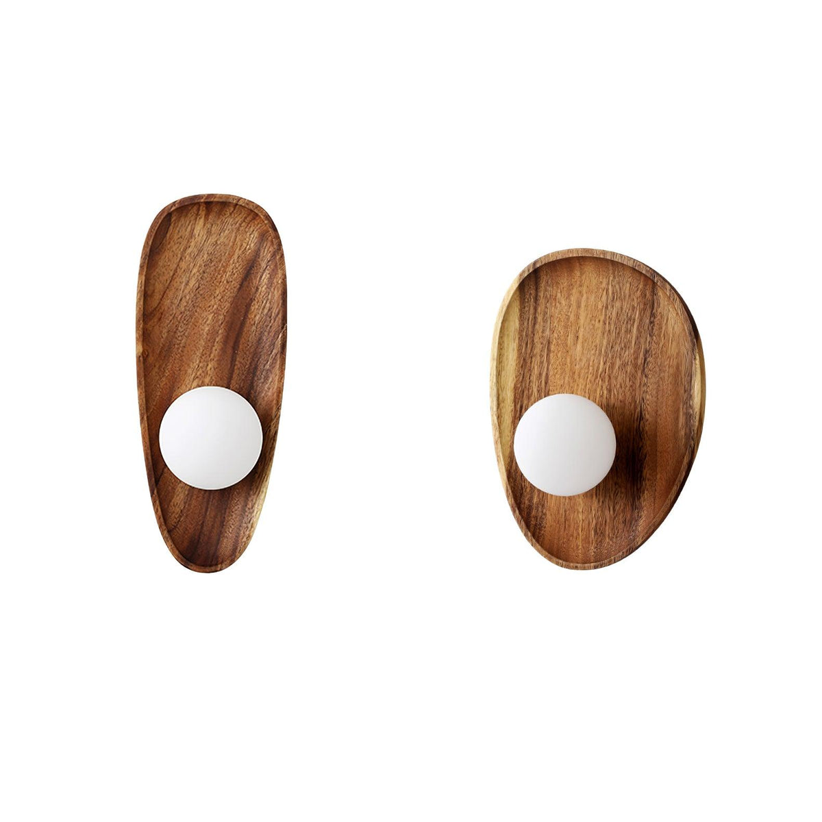 Sylaise moderne minimalistisk væglampe i træ og glas