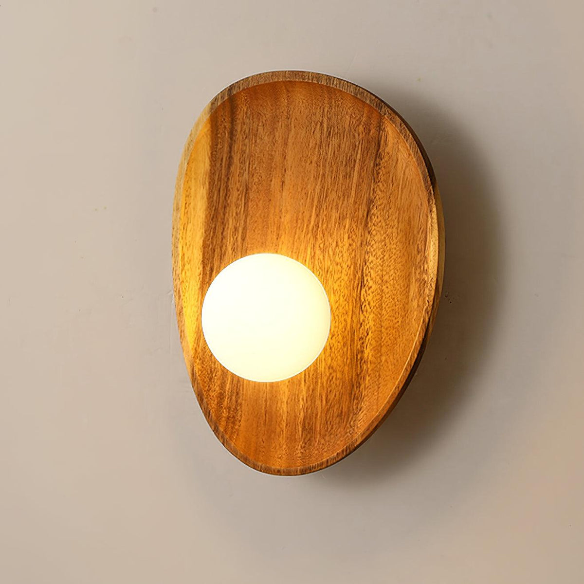 Sylaise moderne minimalistisk væglampe i træ og glas