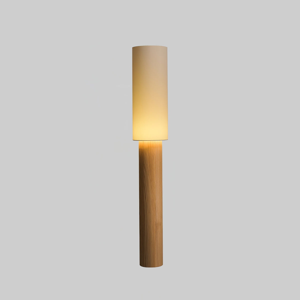 Uvynir cylindrisk golvlampa i trä