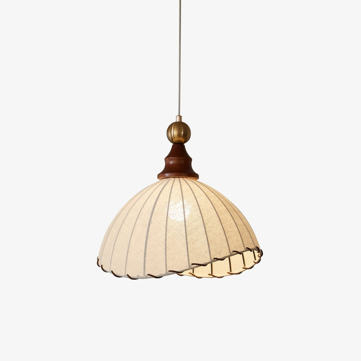 Earian elegant pendellampe i træ og stof