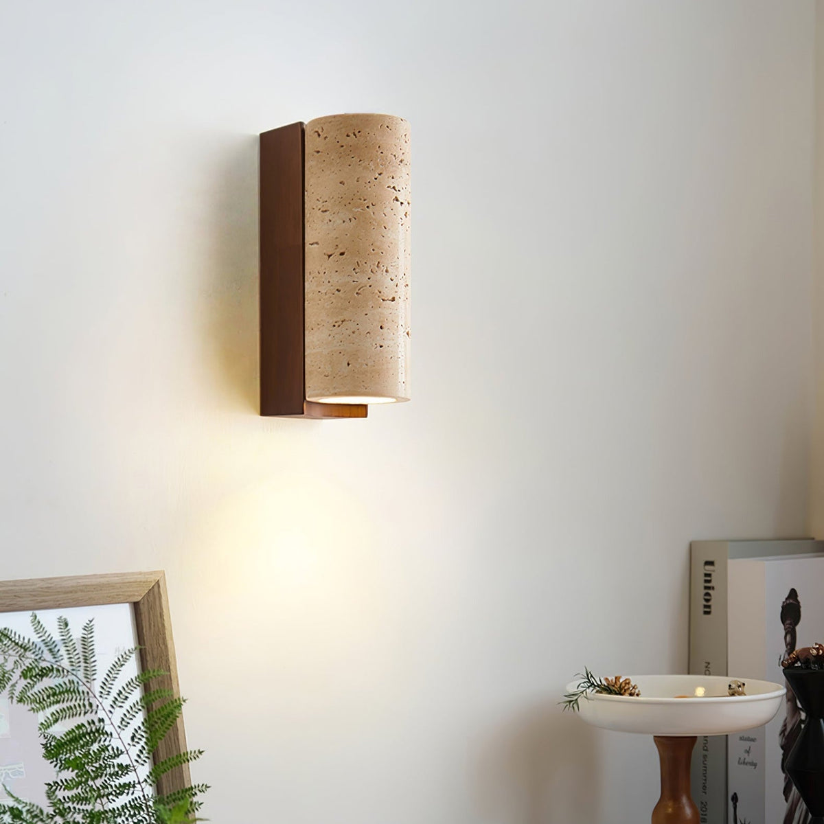 Nula Natural Travertine Wall Lamp