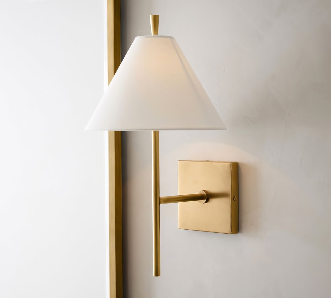 Luz de parede Teld vintage industrial em tecido