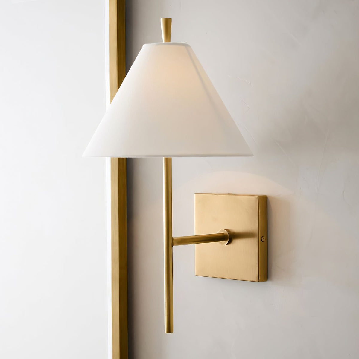 Luz de parede Teld vintage industrial em tecido