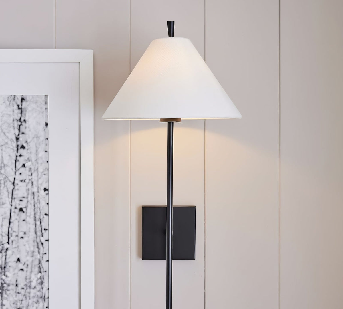 Luz de parede Teld vintage industrial em tecido