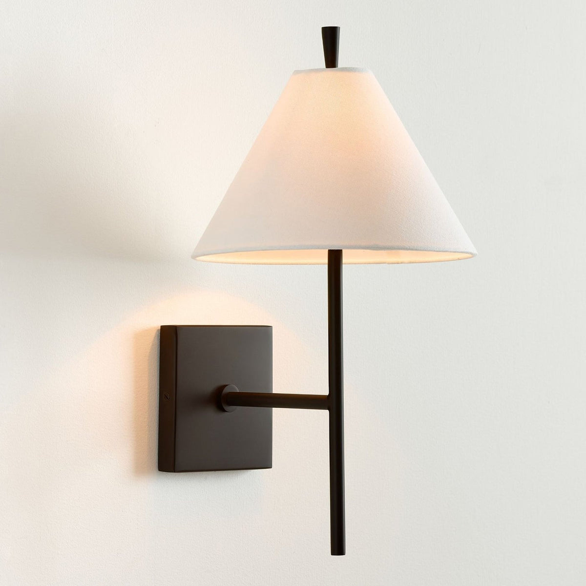 Luz de parede Teld vintage industrial em tecido