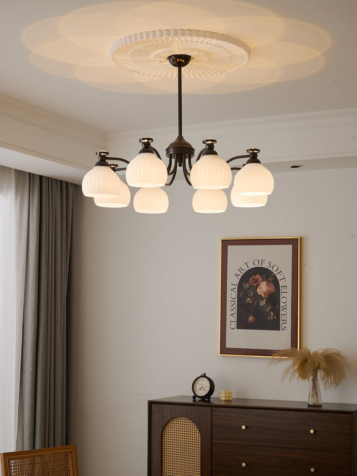 Calaeor premium elegant lysekrone i glas