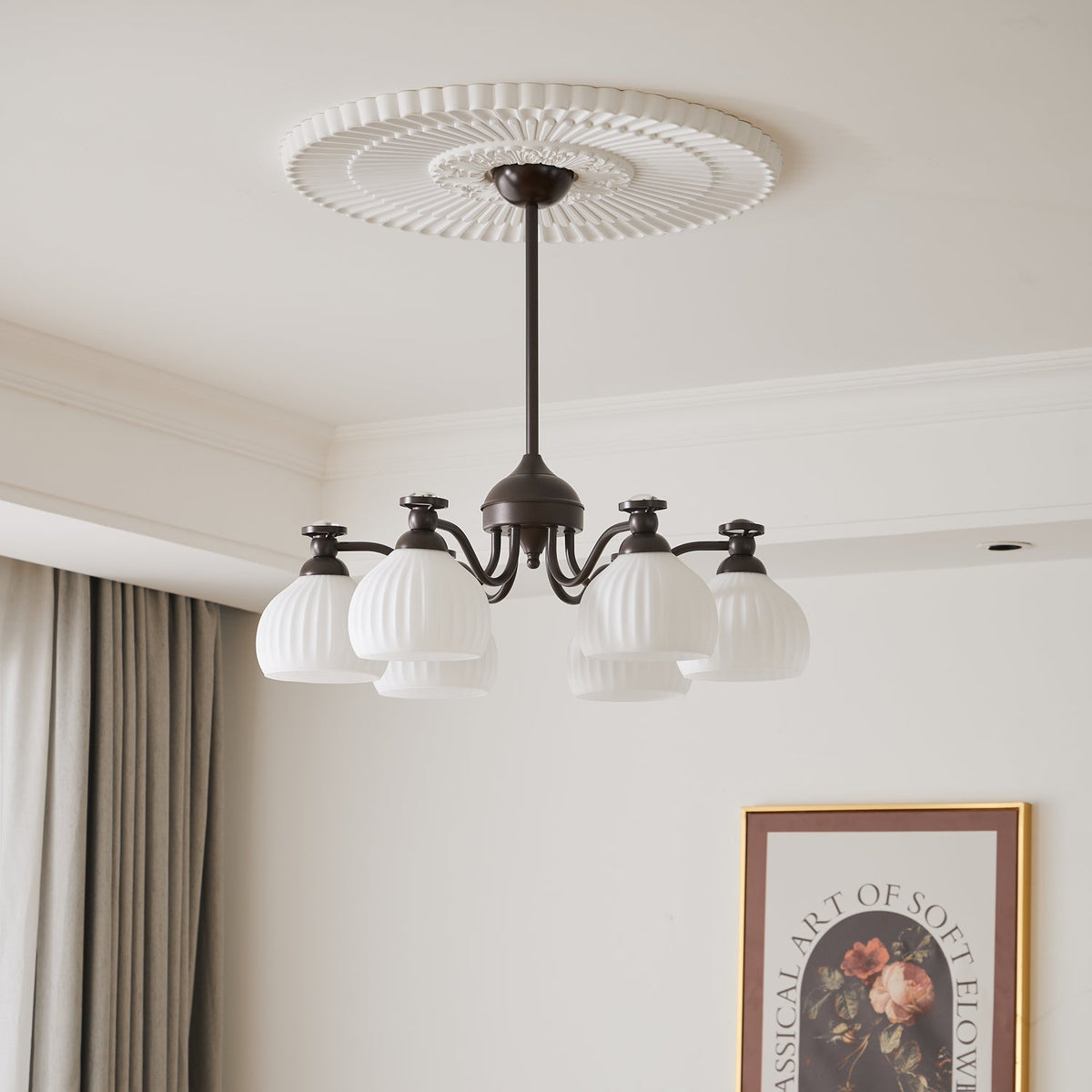 Calaeor premium elegant lysekrone i glas