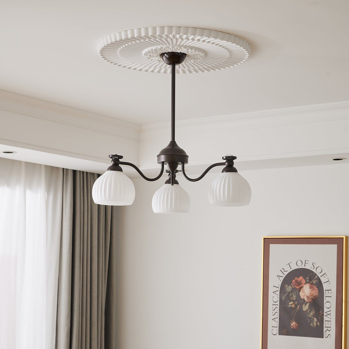 Calaeor premium elegant lysekrone i glas