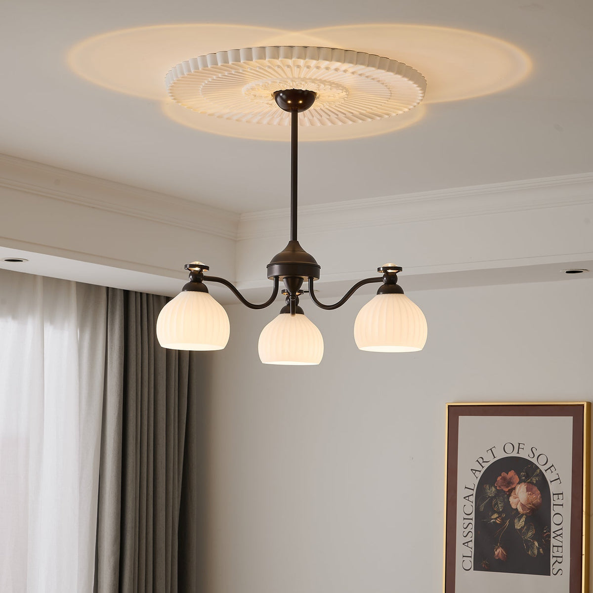 Calaeor premium elegant lysekrone i glas