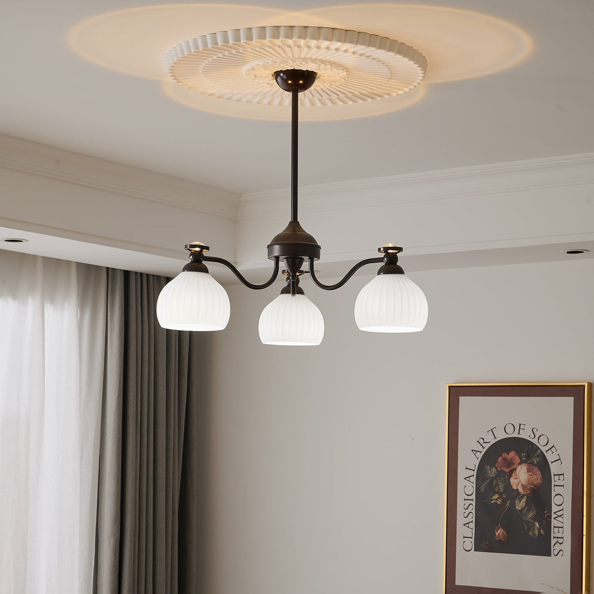 Calaeor premium elegant lysekrone i glas