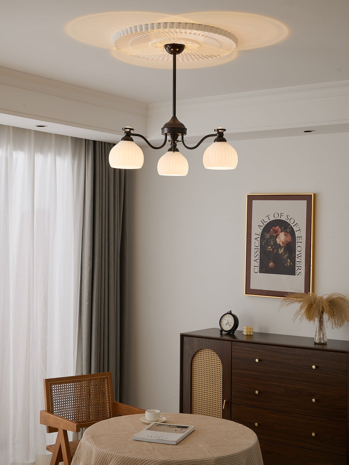 Calaeor premium elegant lysekrone i glas