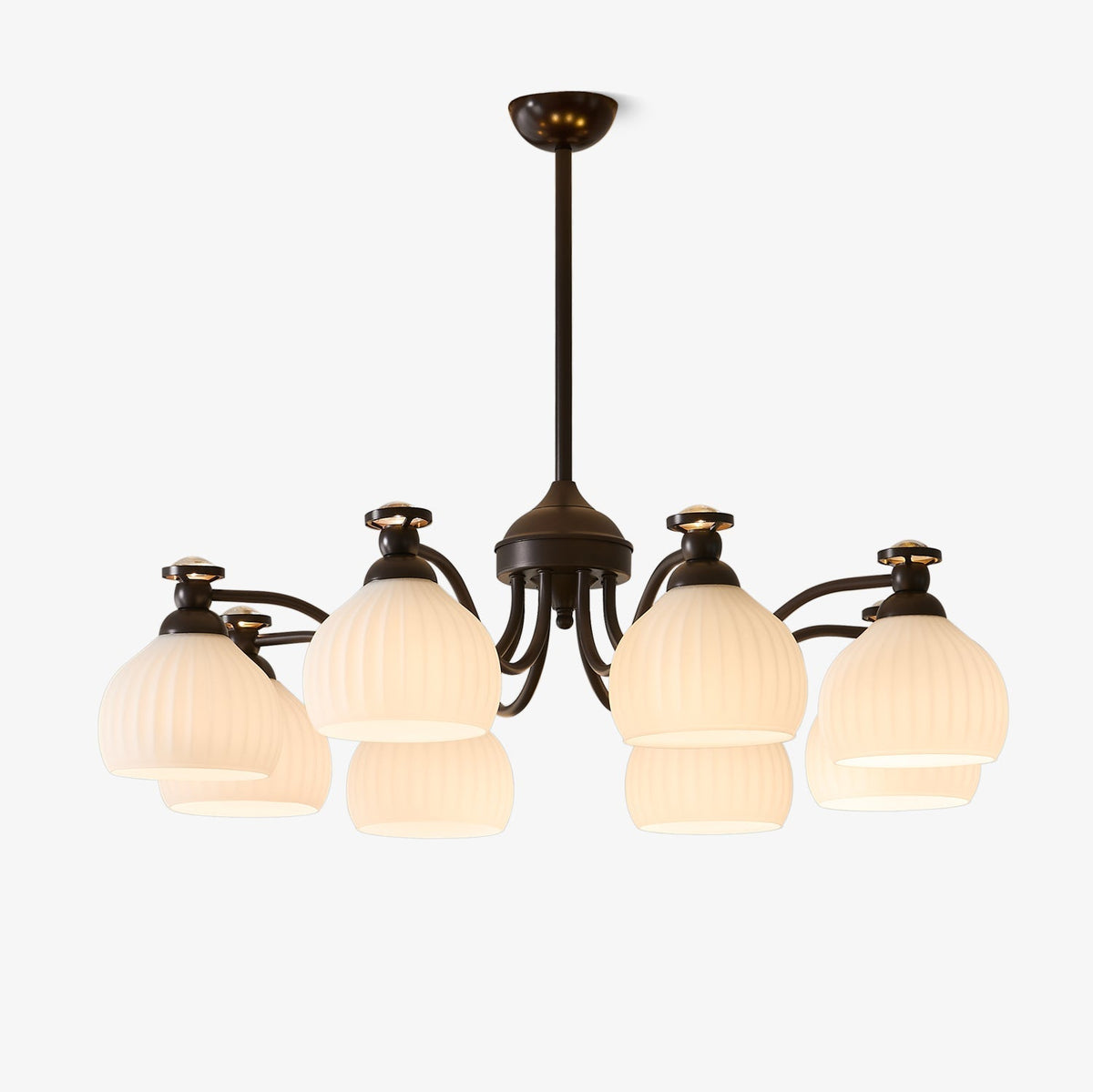 Calaeor premium elegant lysekrone i glas