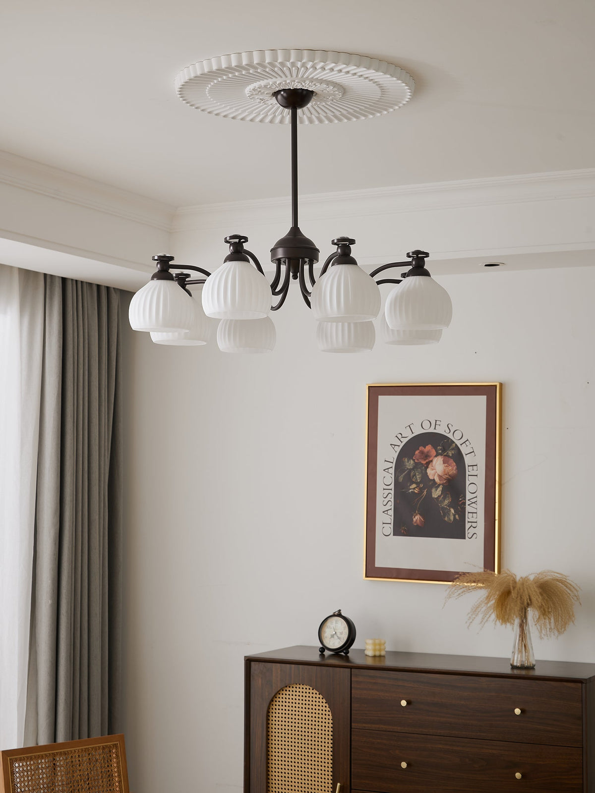 Calaeor premium elegant lysekrone i glas