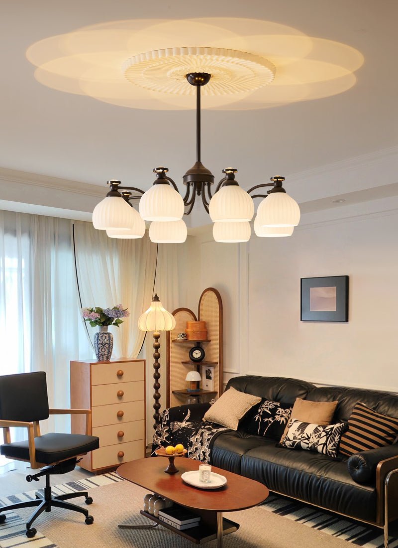Calaeor premium elegant lysekrone i glas