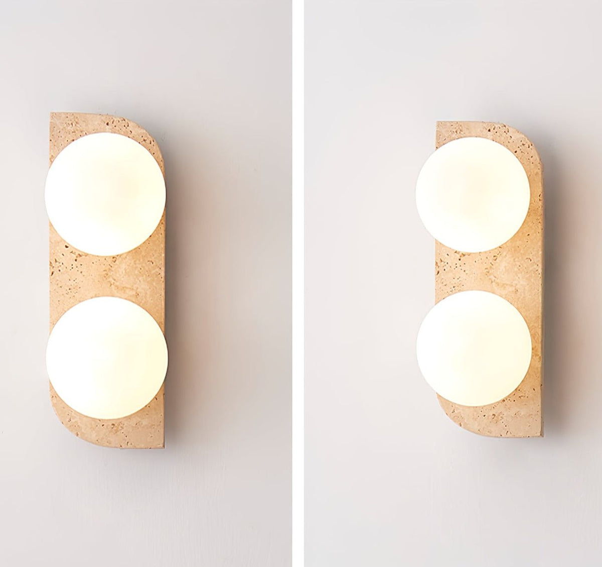 Taviniella minimalistisk vägglampa i travertin