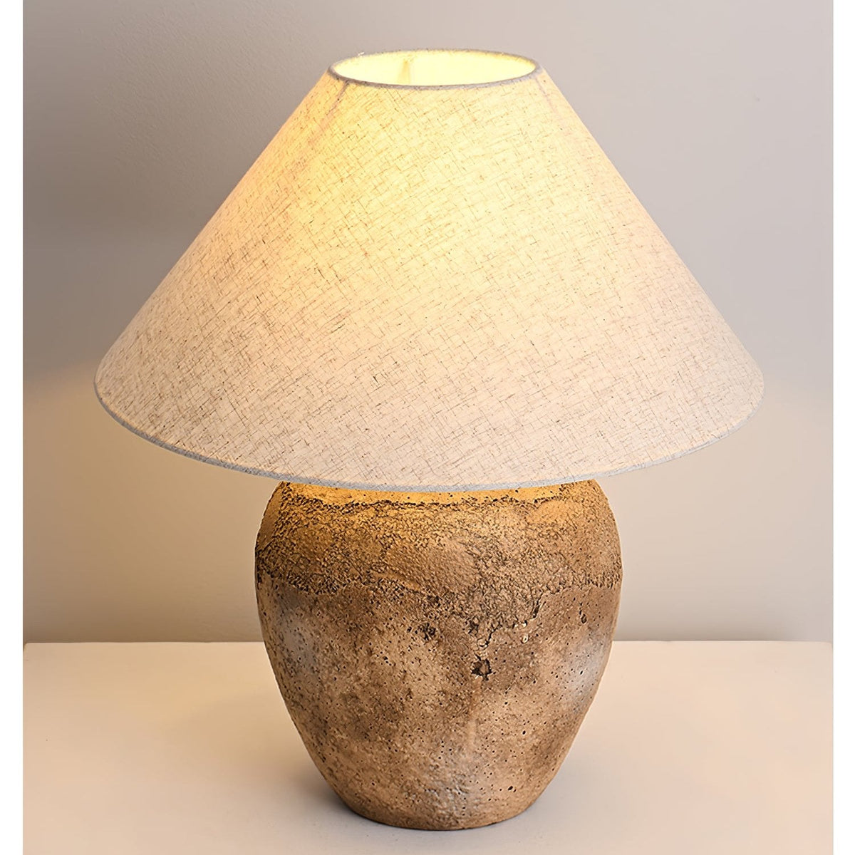 Terrava rustik bordlampe i keramik