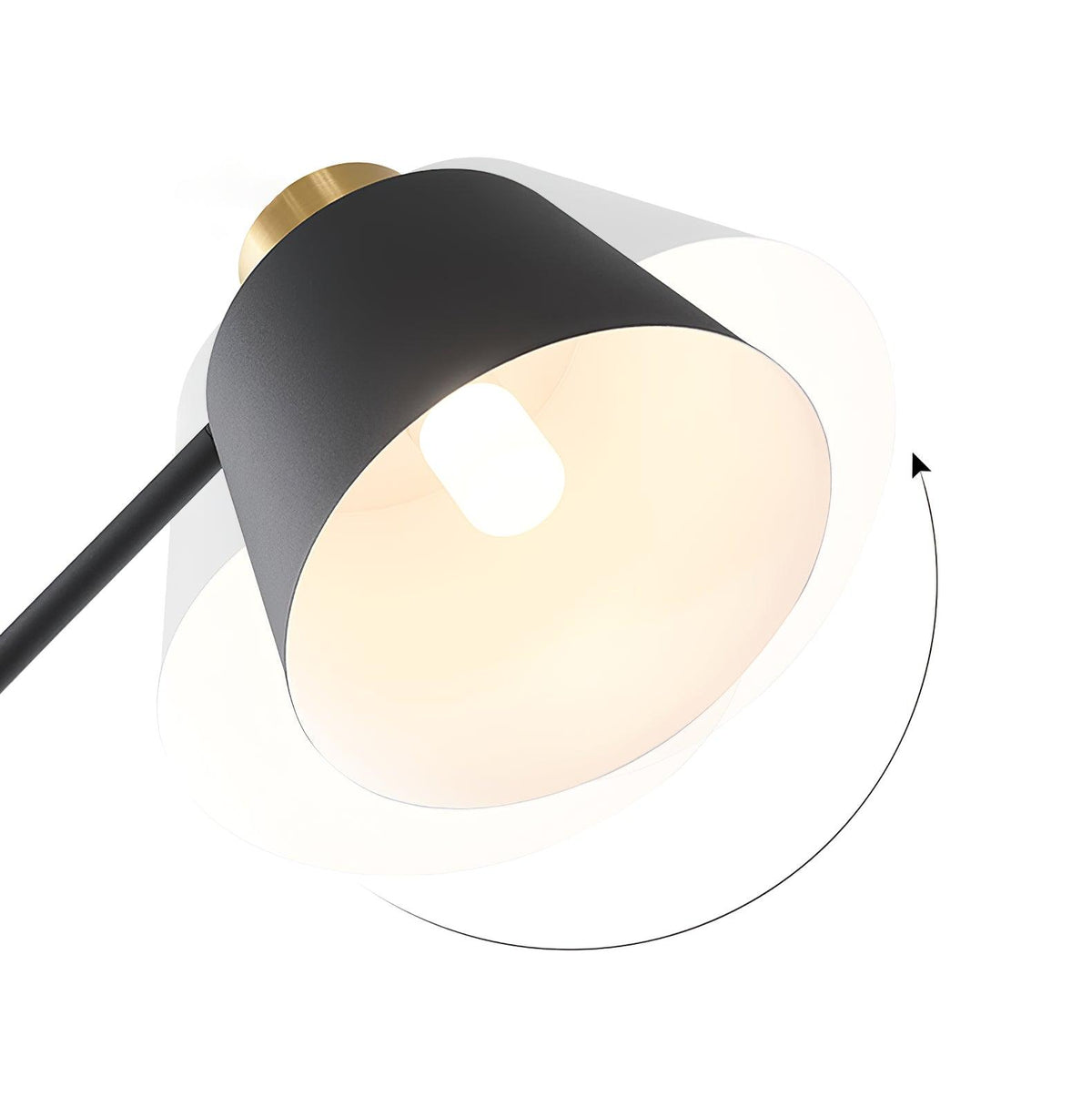 Xildas minimalistisk gulvlampe i sort og guld