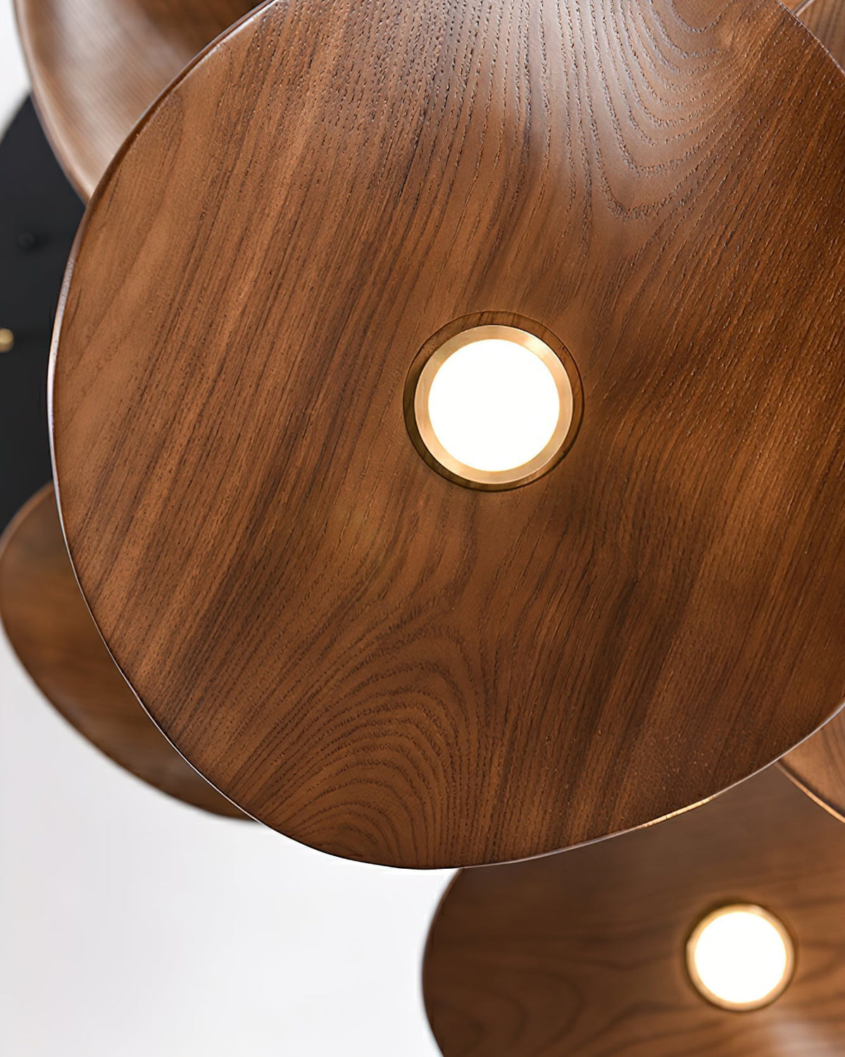 Candeeiro de lustre moderno minimalista em madeira, folha vazada Abbott