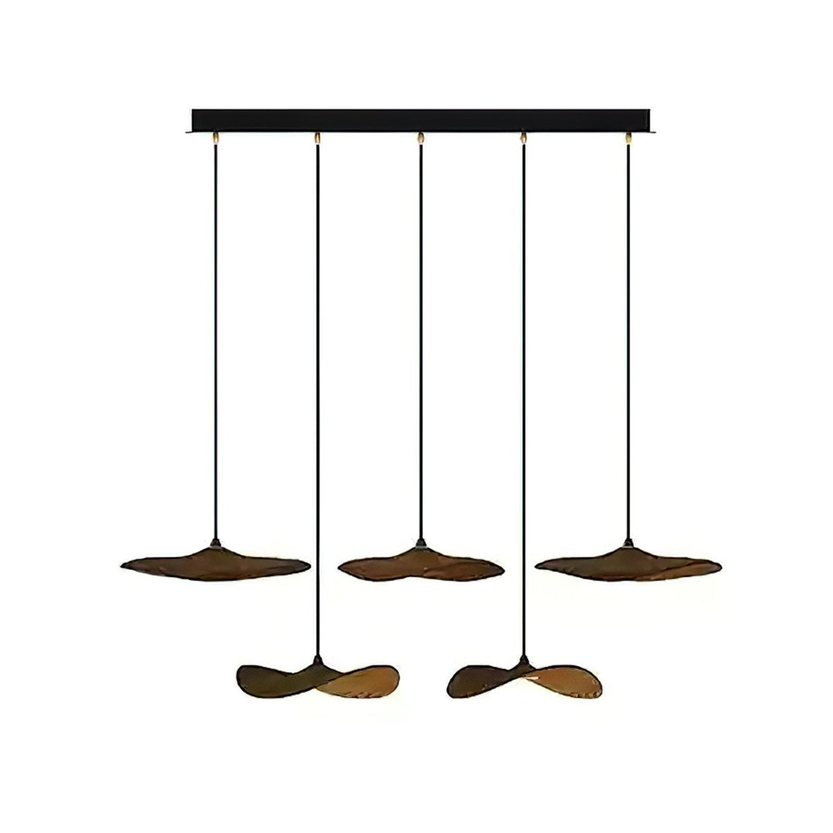 Candeeiro de lustre moderno minimalista em madeira, folha vazada Abbott