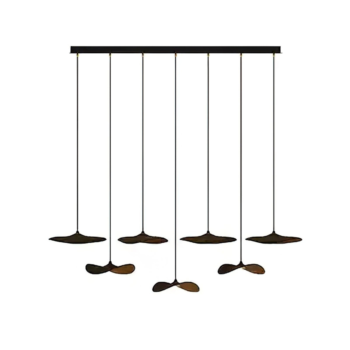 Candeeiro de lustre moderno minimalista em madeira, folha vazada Abbott
