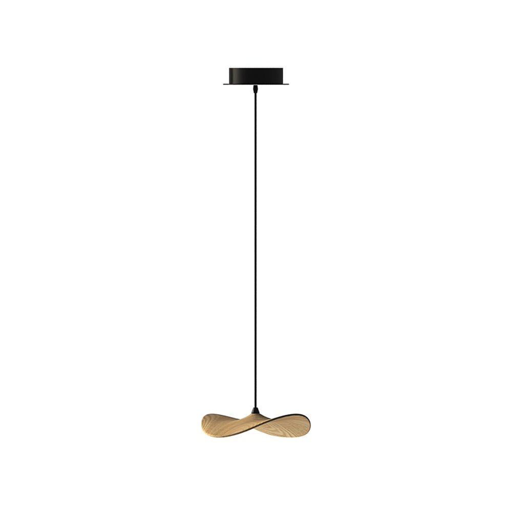 Candeeiro de lustre moderno minimalista em madeira, folha vazada Abbott