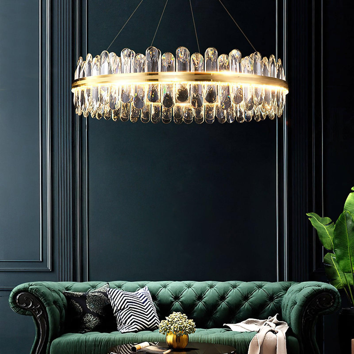 Candeeiro de teto luxuoso pós-moderno de cristal Xoriel