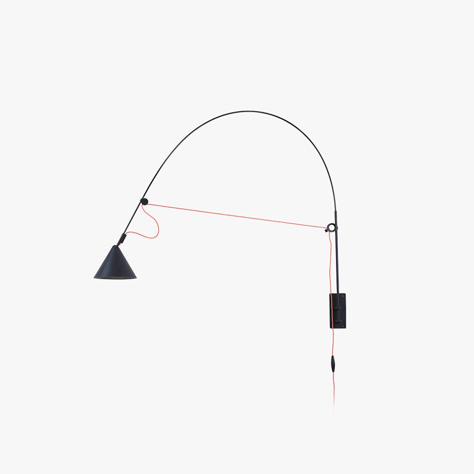 Candeeiro de parede minimalista com arco e cone Noraette