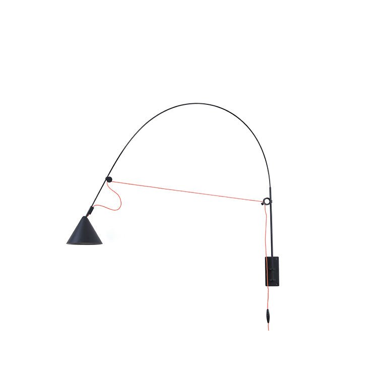 Candeeiro de parede minimalista com arco e cone Noraette