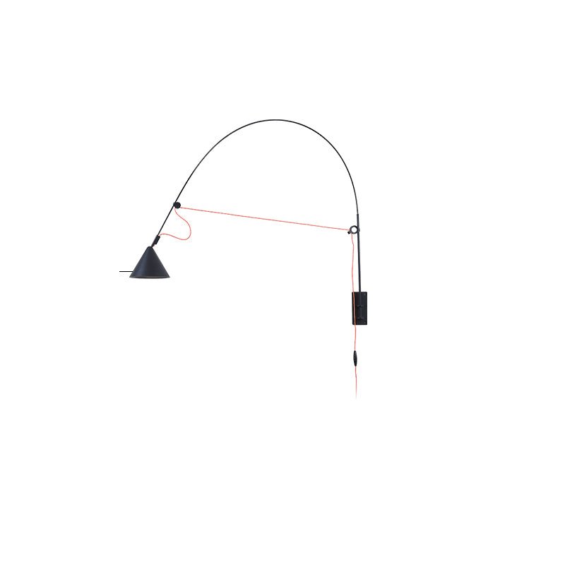 Candeeiro de parede minimalista com arco e cone Noraette