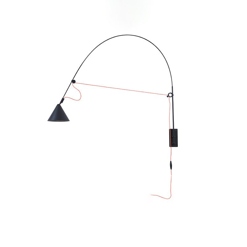 Candeeiro de parede minimalista com arco e cone Noraette