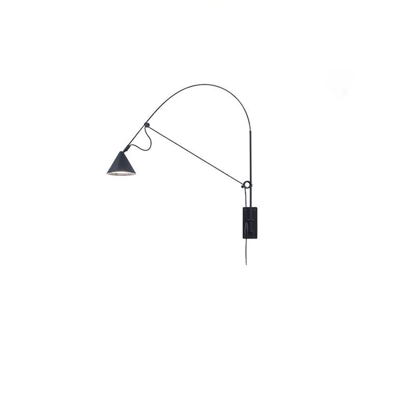 Candeeiro de parede minimalista com arco e cone Noraette