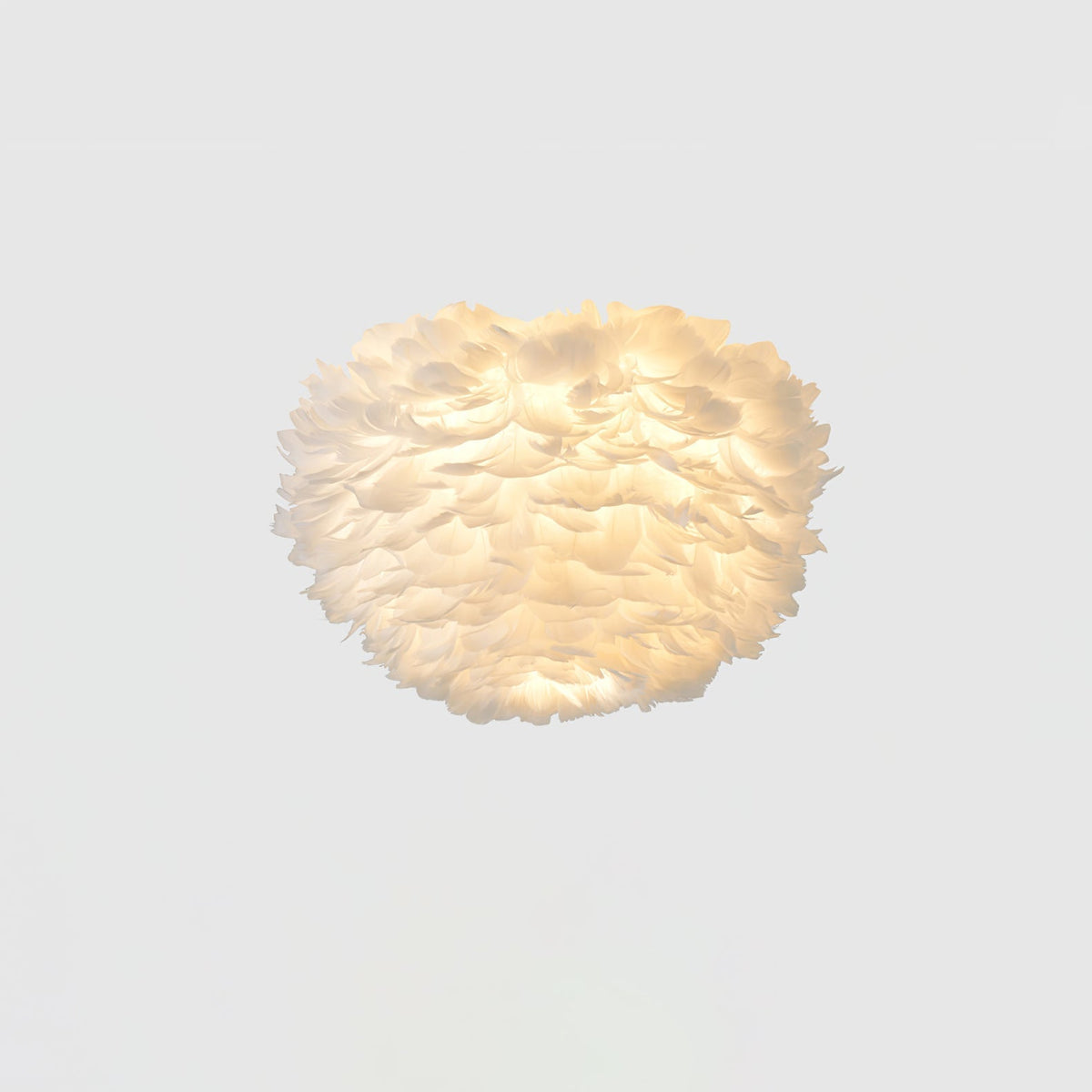 Zalore eksklusiv nordisk kunstnerisk loftlampe med fjer
