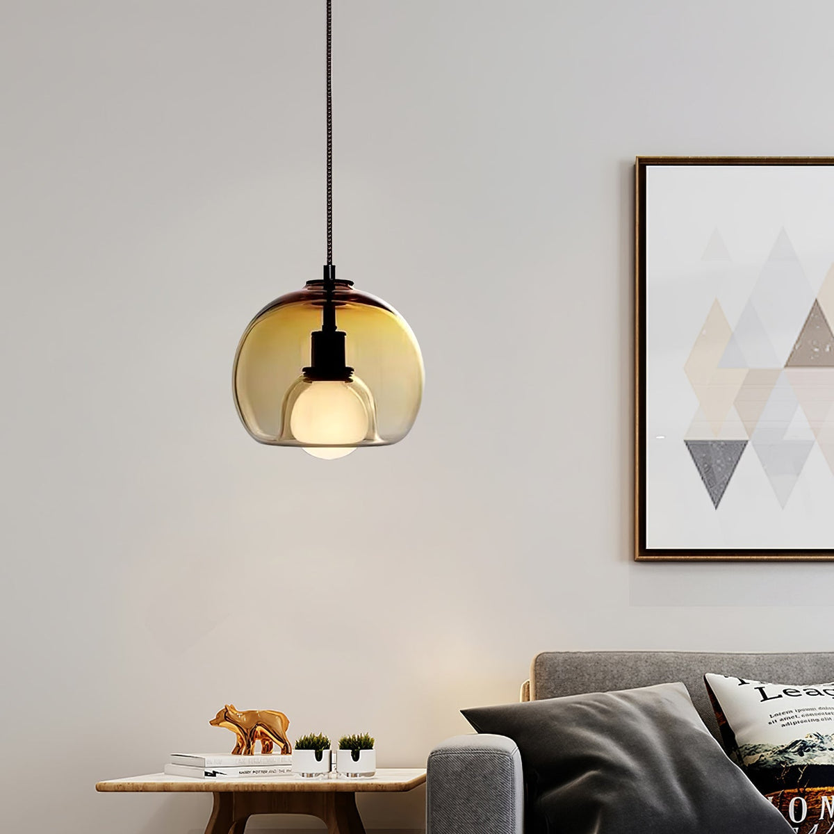 Eamver moderne pendellampe i glas