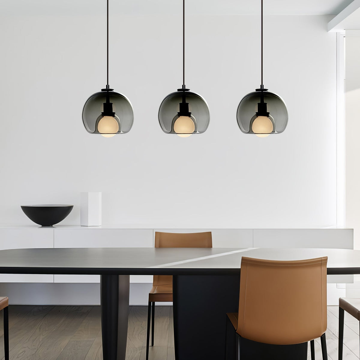 Eamver moderne pendellampe i glas