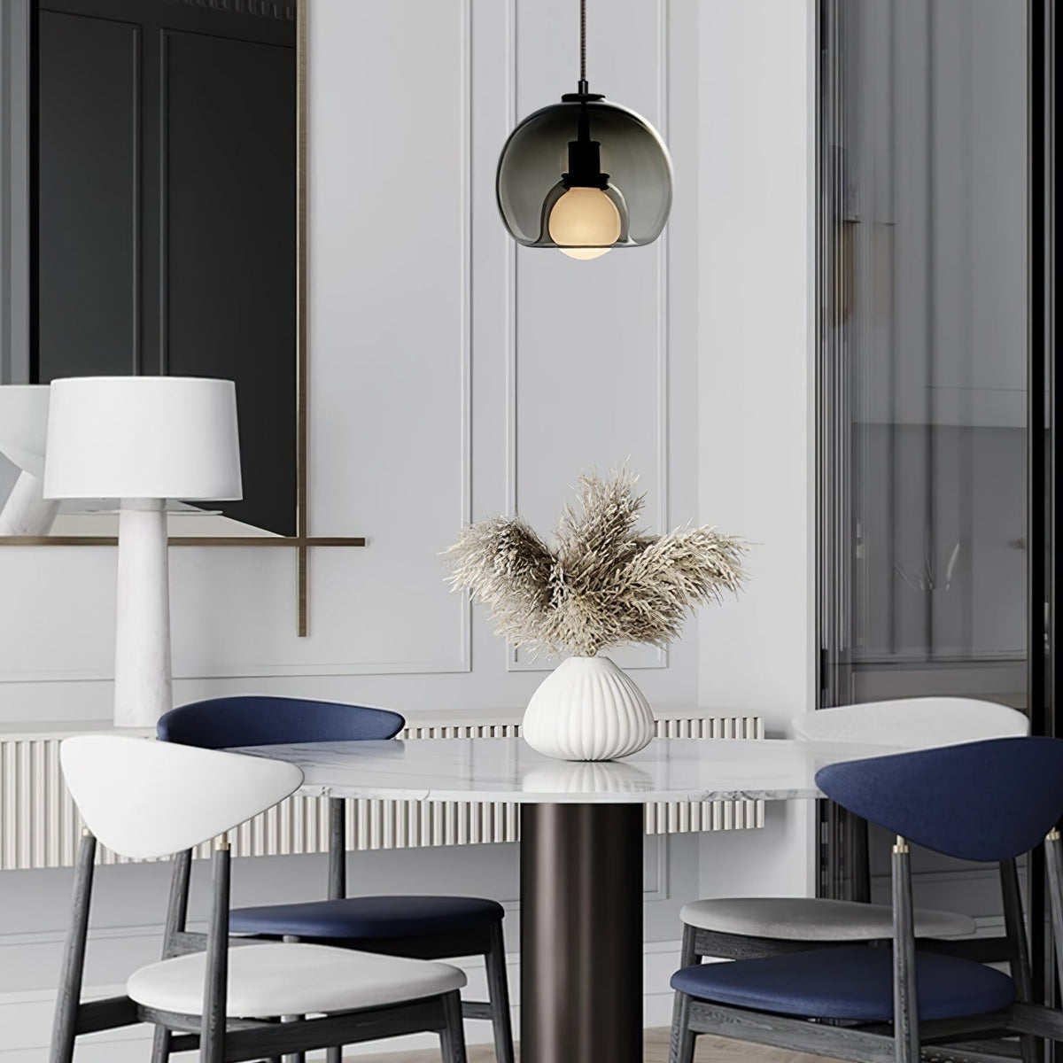 Eamver moderne pendellampe i glas