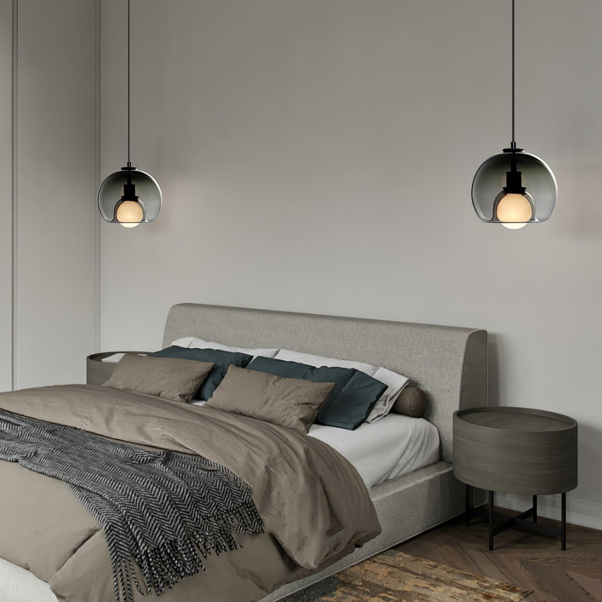 Eamver moderne pendellampe i glas