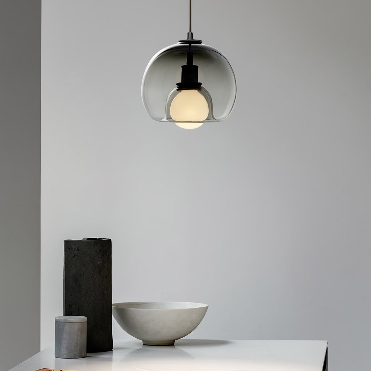 Eamver moderne pendellampe i glas