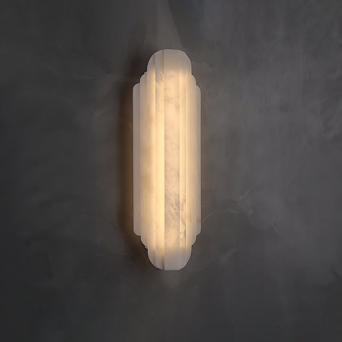 Avenanina vägglampa i art déco-stil med alabaster