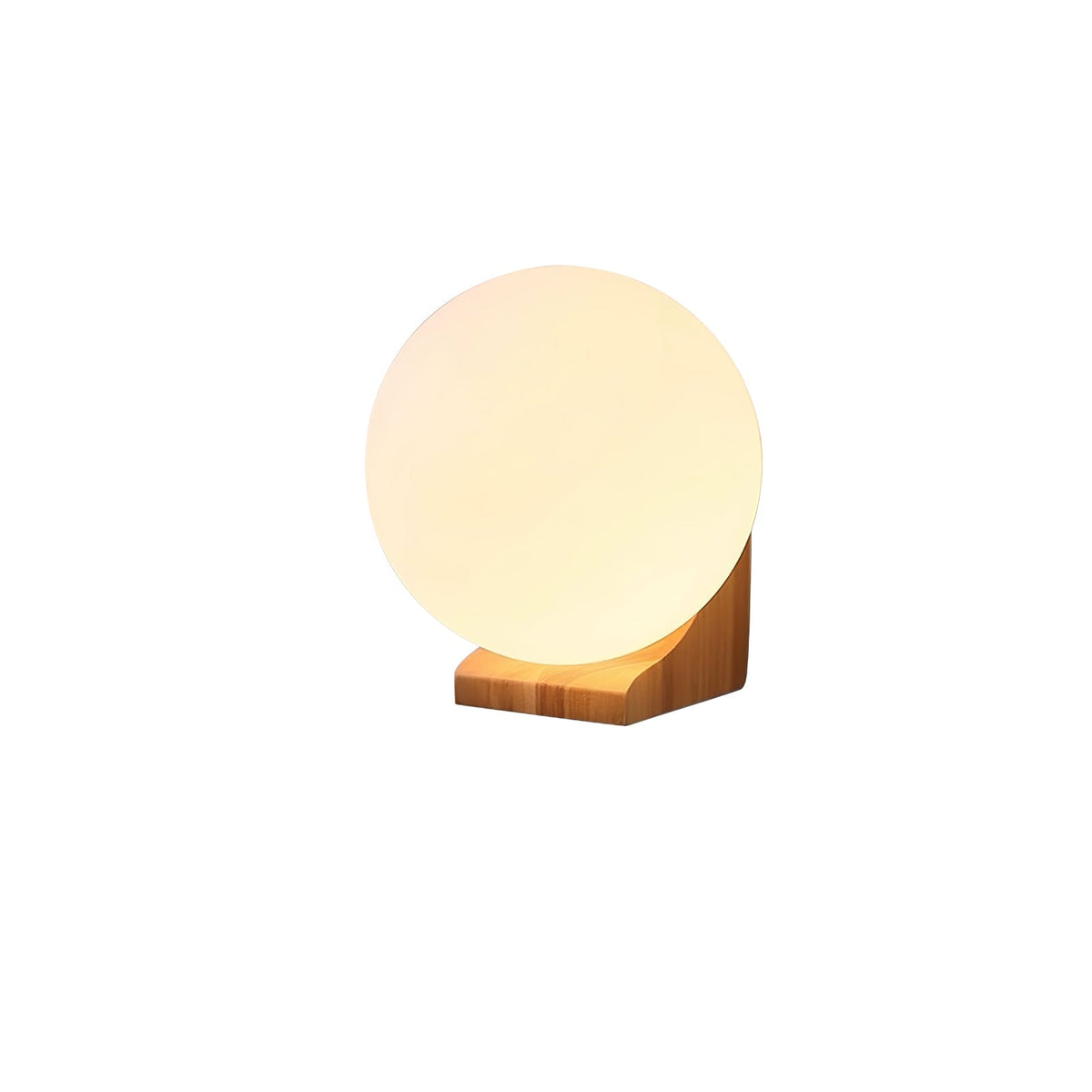 Candeeiro de parede moderno minimalista em madeira e vidro com esfera Icarara