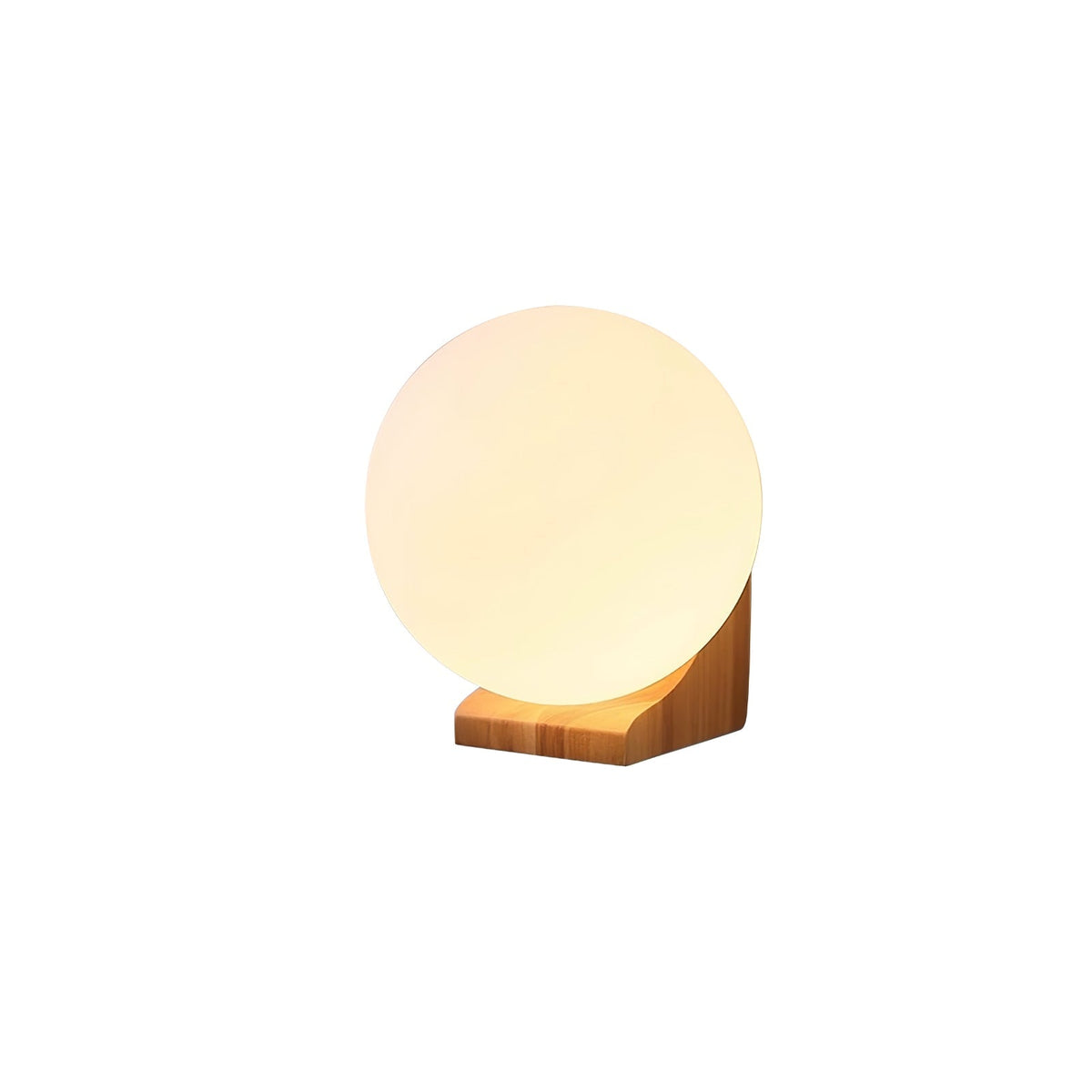 Candeeiro de parede moderno minimalista em madeira e vidro com esfera Icarara