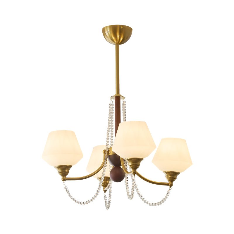 Othaus traditionel elegant vintagekrystallsekrone i træ