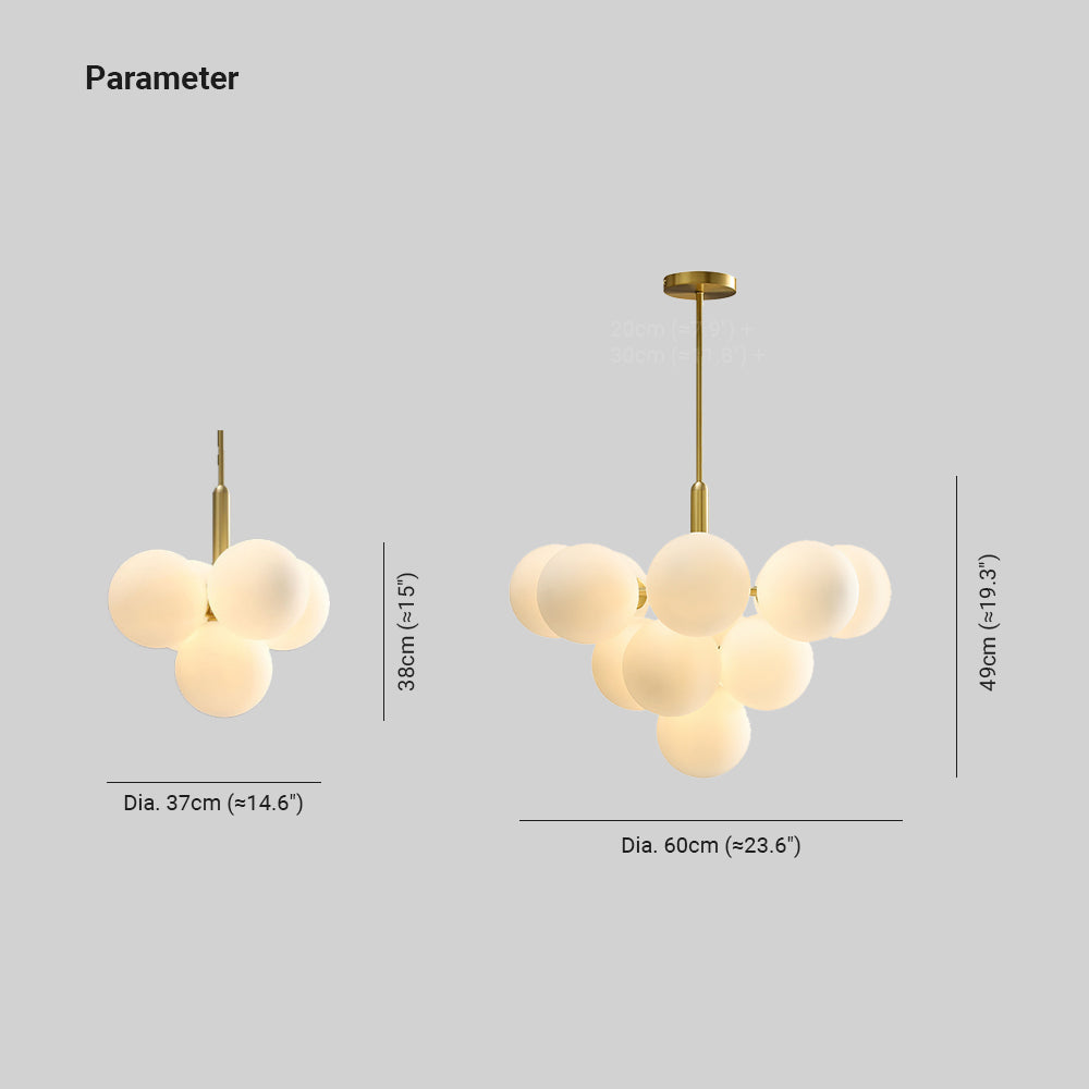 Valentina Nordic LED Chandelier Metal Glass Living Room/Bedroom