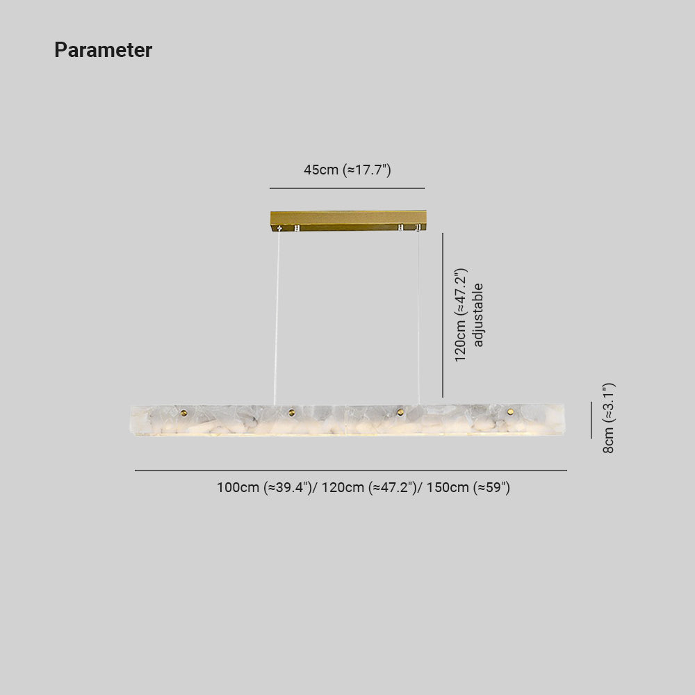 Arisha moderne LED-pendel i hvid marmor til spisestuen/baren