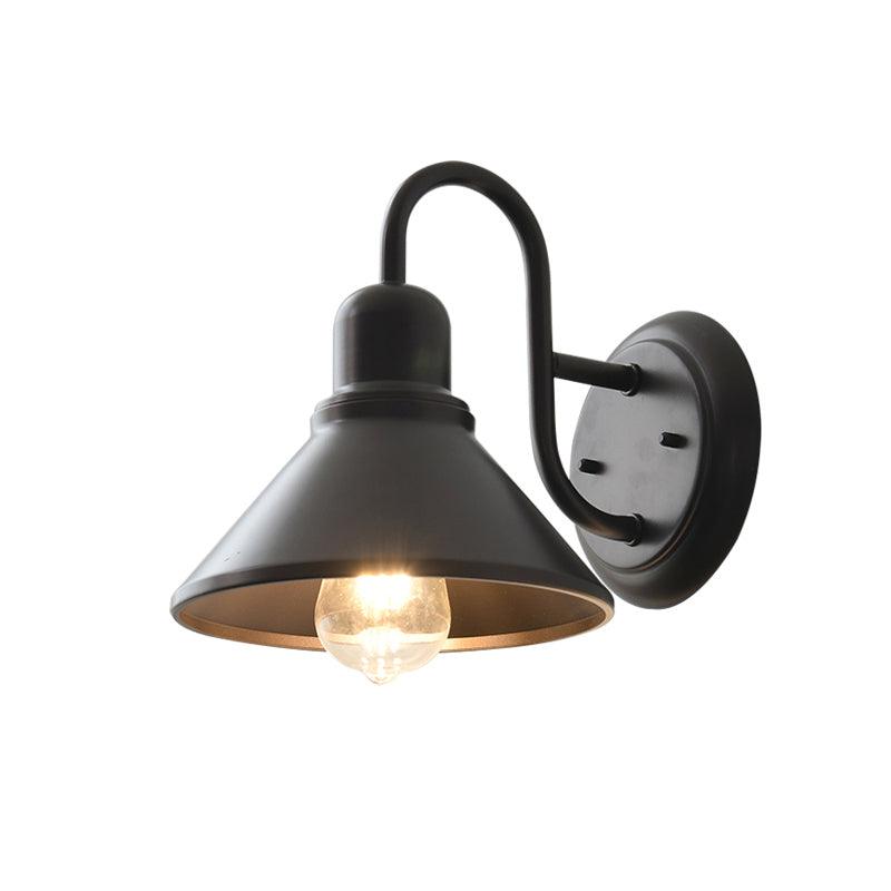 Elion vintage kegleformet udendørs væglampe
