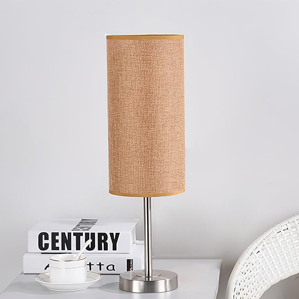 Candeeiro de mesa minimalista em tecido Brirel
