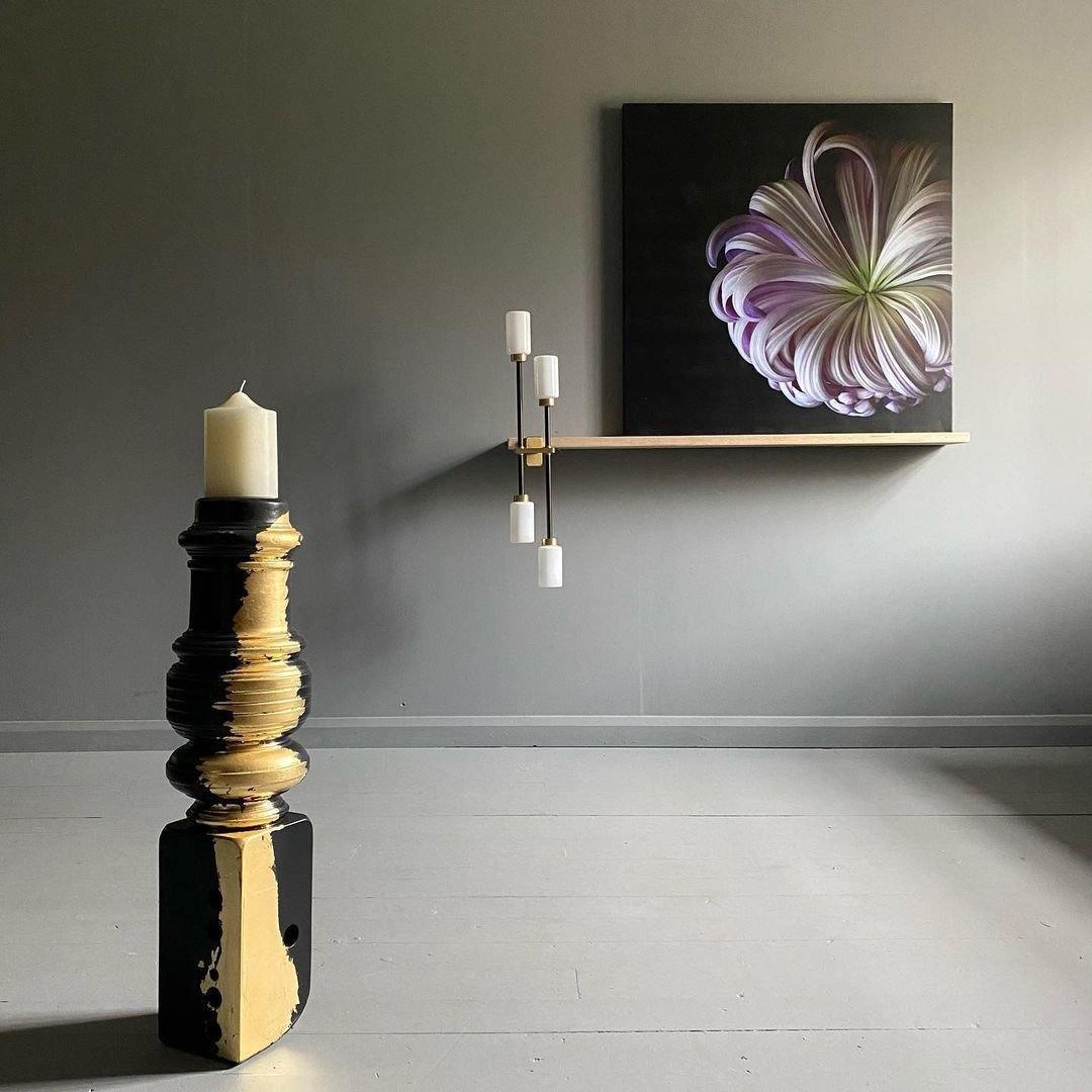 Tekas linjär vägglampa med cylindrar i glas