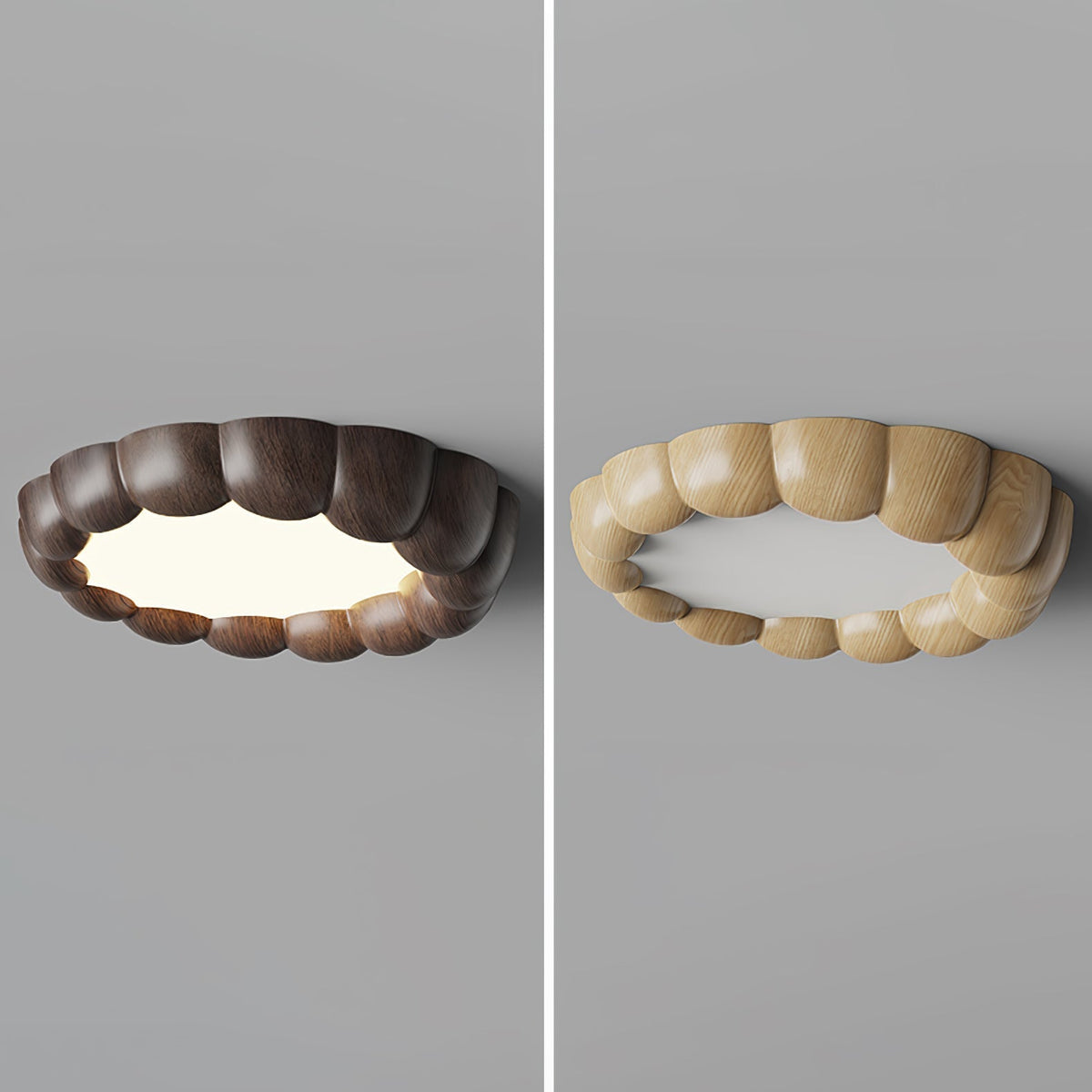Candeeiro de teto de elegância tradicional com ondulações Eraeiel