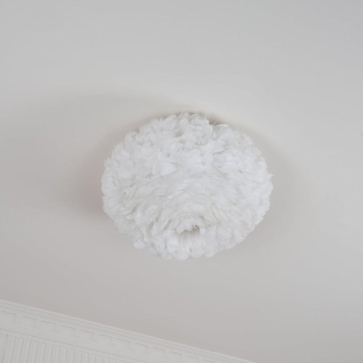 Zalore eksklusiv nordisk kunstnerisk loftlampe med fjer
